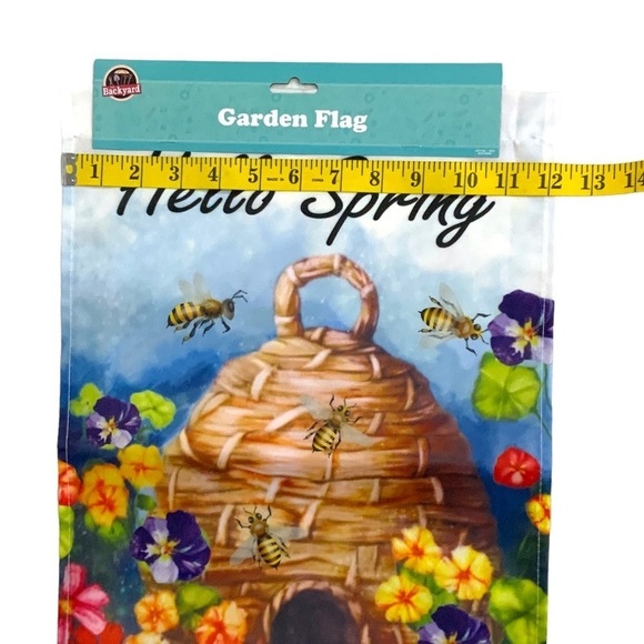 Garden Yard Flag Bee’s with Beehive Floral Colorful Multicolor 12 X 18 in - Picture 9 of 12